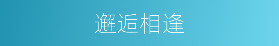邂逅相逢的意思