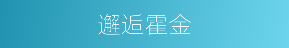 邂逅霍金的同义词