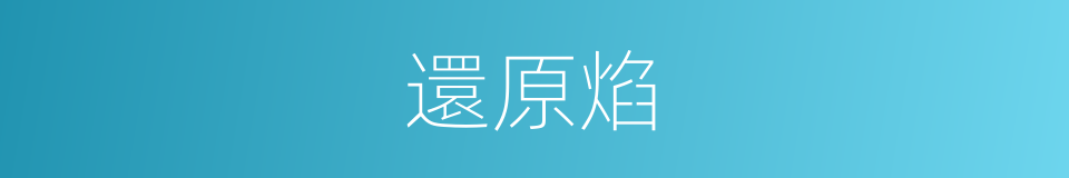 還原焰的意思
