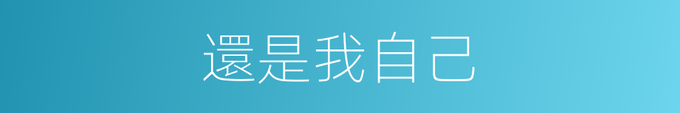 還是我自己的同義詞