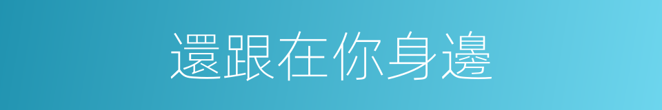 還跟在你身邊的同義詞