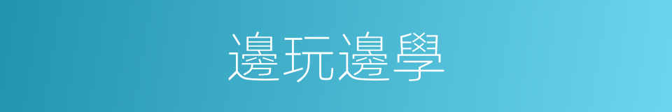 邊玩邊學的同義詞