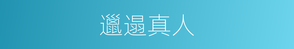 邋遢真人的同义词