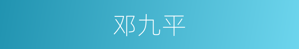 邓九平的同义词