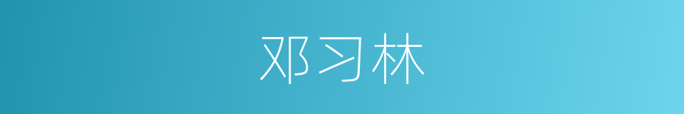 邓习林的同义词