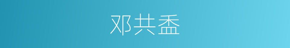 邓共盉的同义词