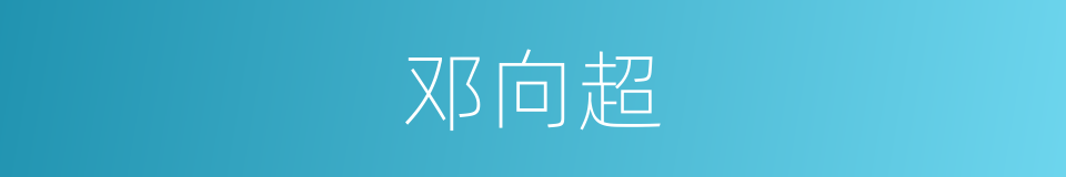 邓向超的同义词