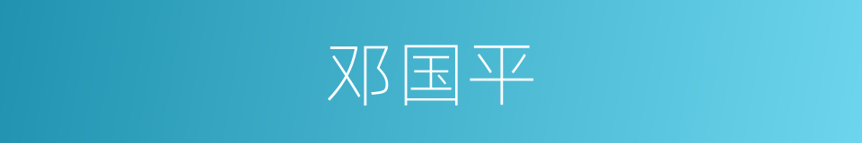 邓国平的同义词
