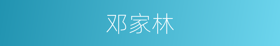 邓家林的同义词