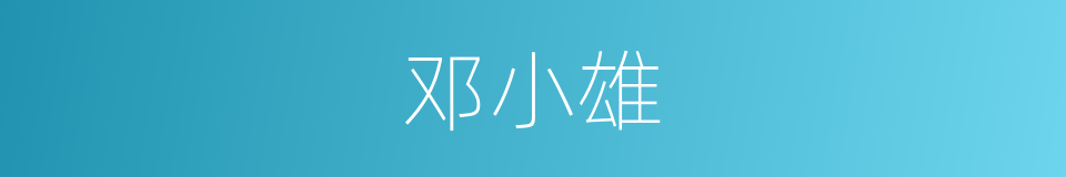 邓小雄的同义词