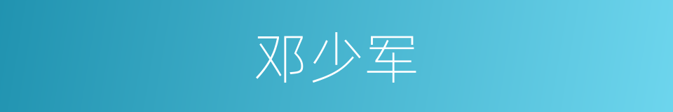 邓少军的同义词