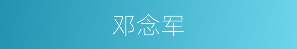 邓念军的同义词