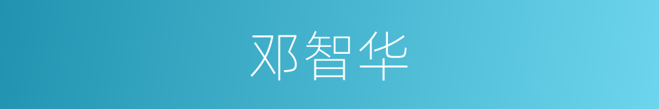 邓智华的同义词