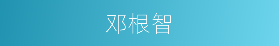 邓根智的同义词