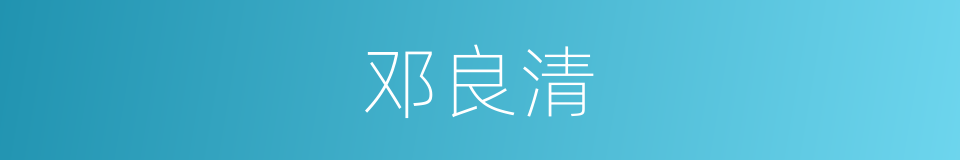 邓良清的同义词