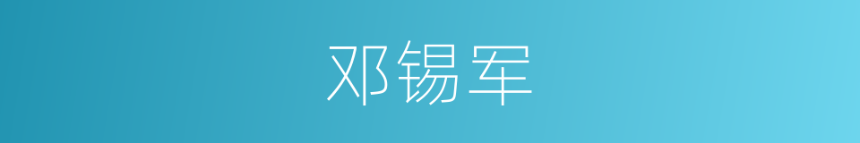 邓锡军的同义词