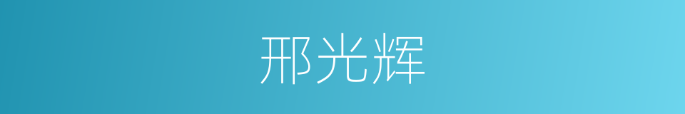 邢光辉的同义词