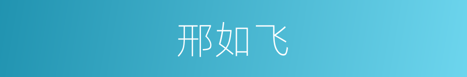 邢如飞的同义词