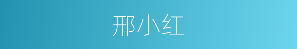 邢小红的同义词