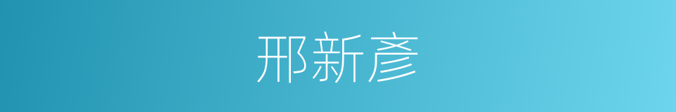 邢新彥的同義詞