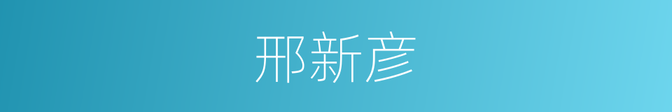 邢新彦的同义词