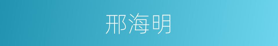 邢海明的同义词