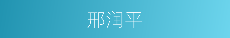 邢润平的同义词