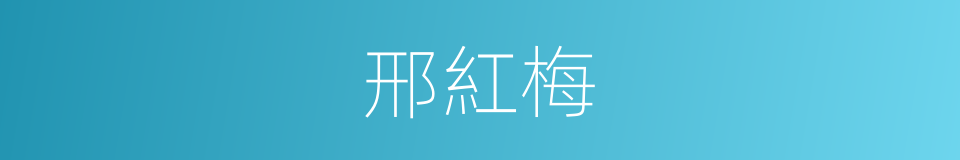 邢紅梅的同義詞