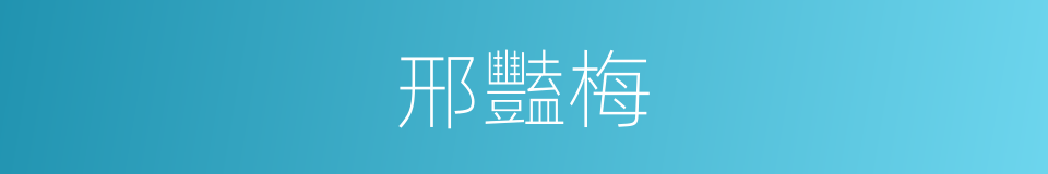 邢豔梅的同義詞