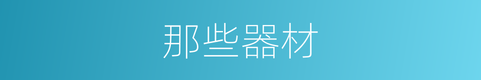 那些器材的同义词