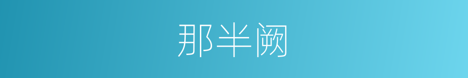 那半阙的同义词