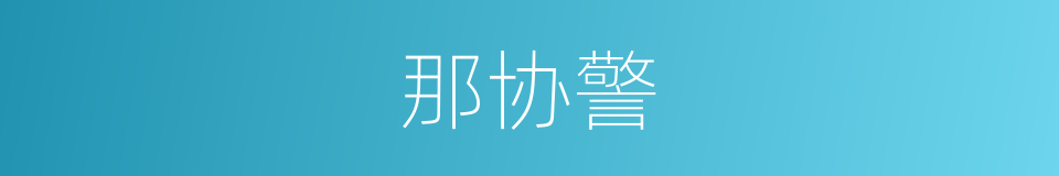 那协警的同义词