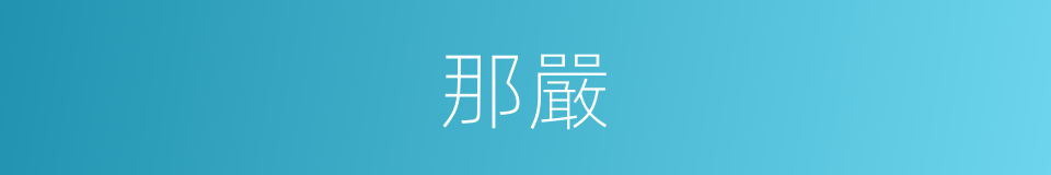 那嚴的同義詞