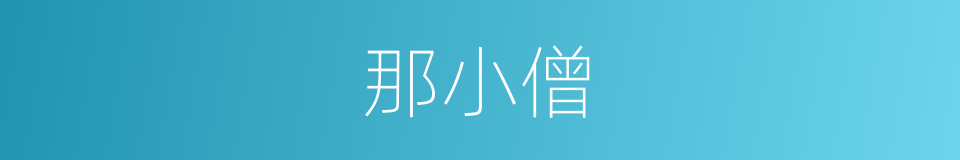 那小僧的同义词