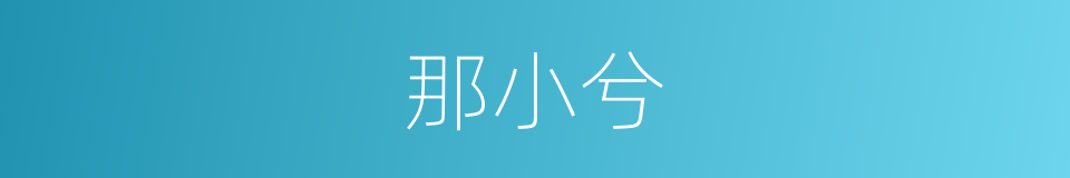 那小兮的同义词