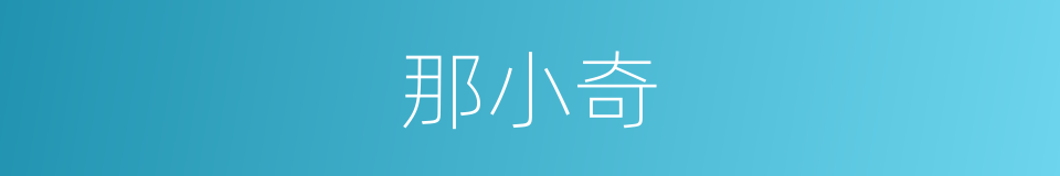 那小奇的同义词