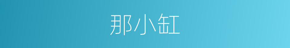 那小缸的同义词