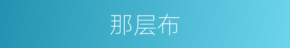 那层布的同义词