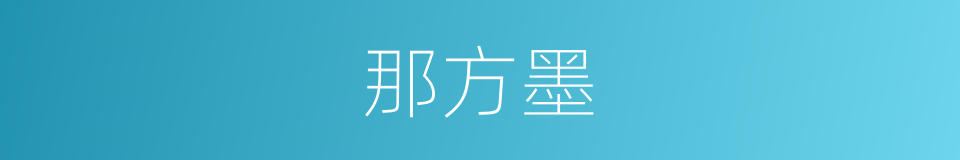 那方墨的同义词