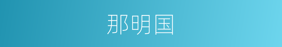 那明国的同义词