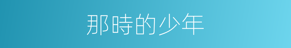 那時的少年的同義詞