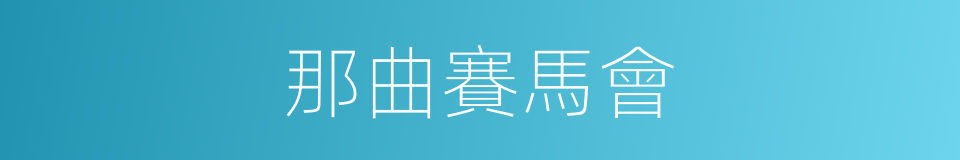 那曲賽馬會的同義詞