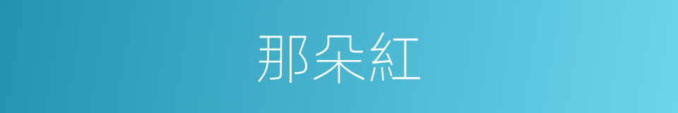 那朵紅的同義詞