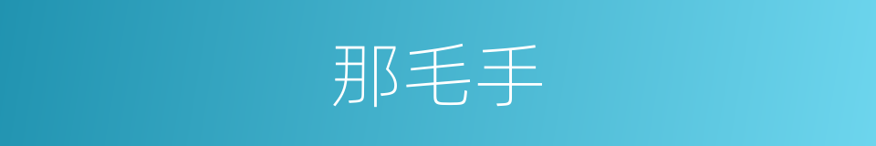 那毛手的同义词