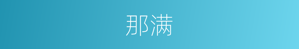 那满的同义词