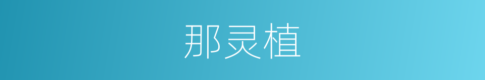 那灵植的同义词