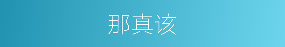 那真该的同义词