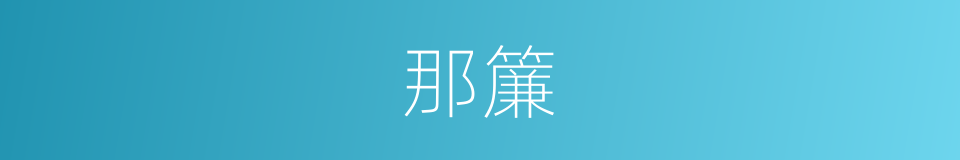 那簾的同義詞