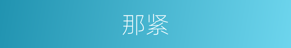 那紧的同义词