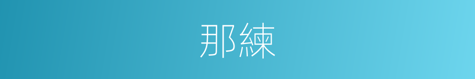 那練的同義詞